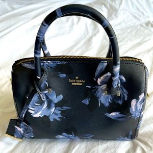 Kate Spade Navy Blue, Floral Logo Tote Bag